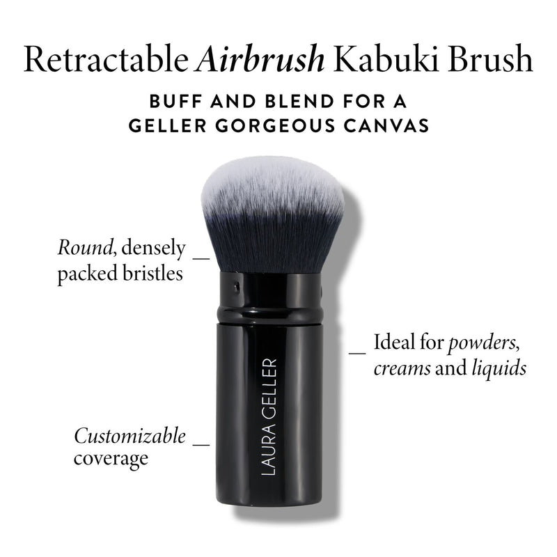 Retractable Airbrush Kabuki Brush Travel Friendly Makeup Brush for