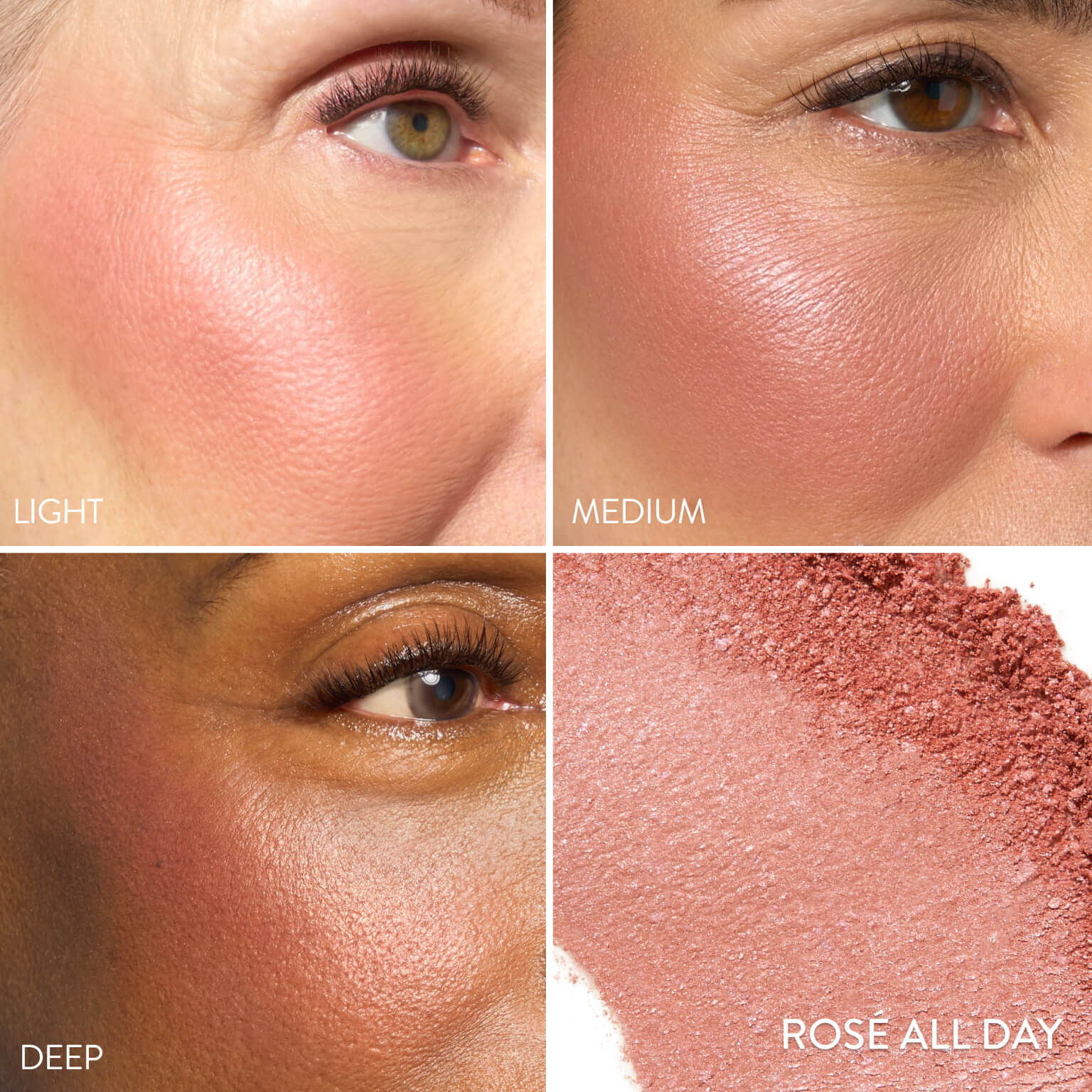 Blush-n-Brighten Model Grid in rose all day