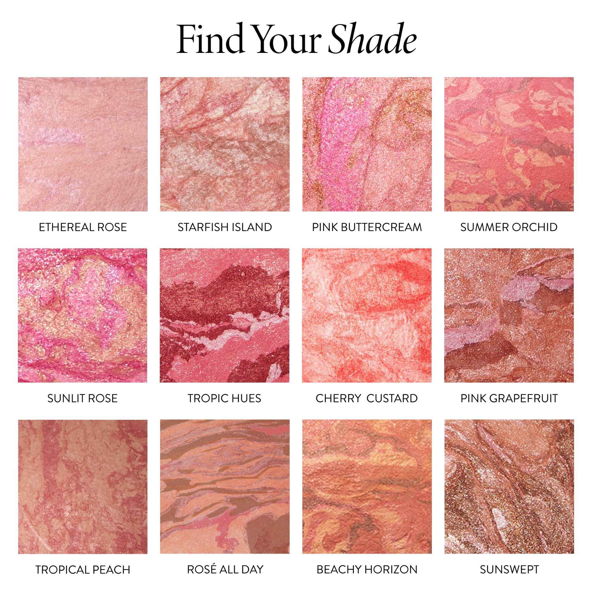Baked Blush-n-Brighten Marbleized Blush shade chart