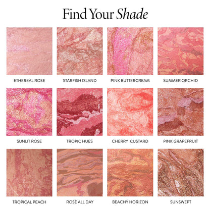 Baked Blush-n-Brighten Marbleized Blush shade chart