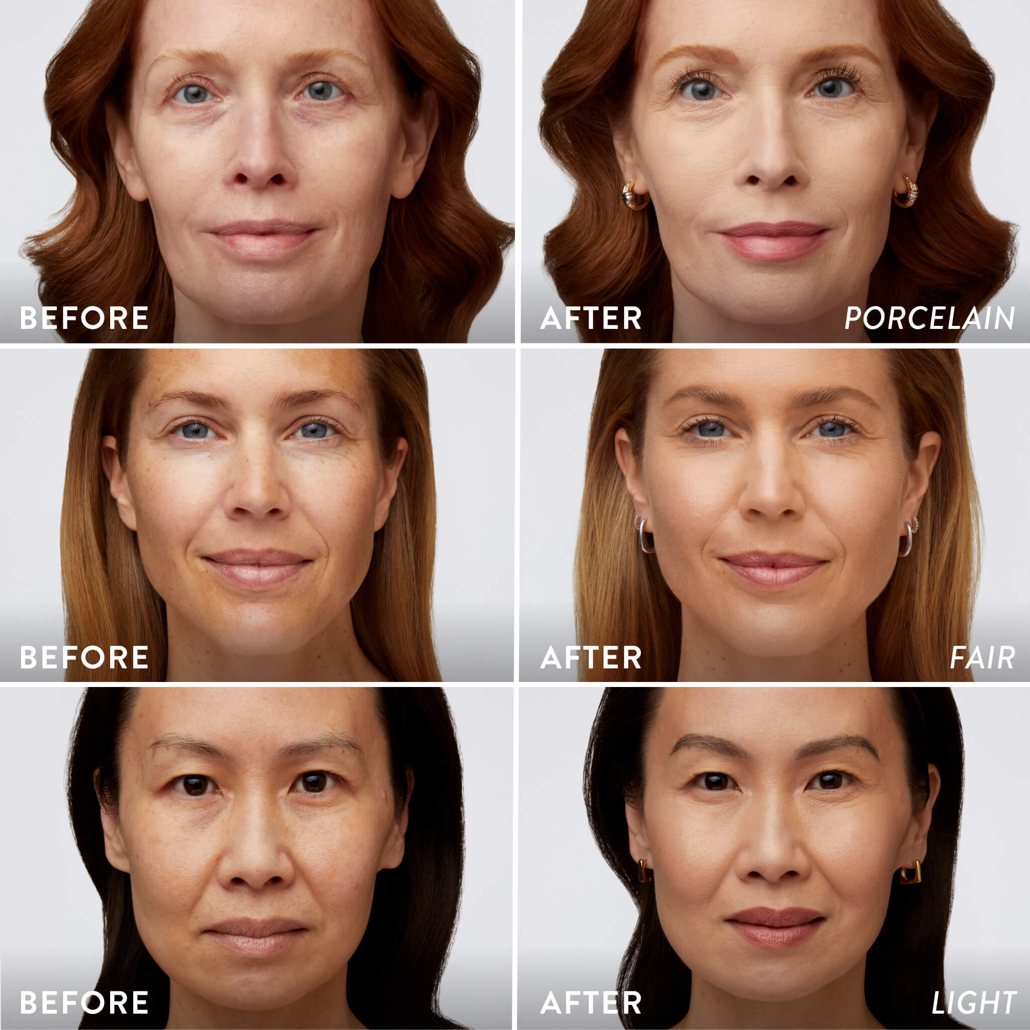 Baked Balance-n-Glow Illuminating Foundation grid porc to light
