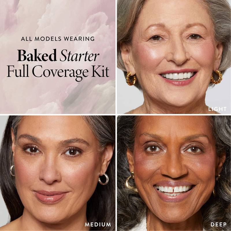 Baked Starter Kit - Full Coverage - model grid light medium deep