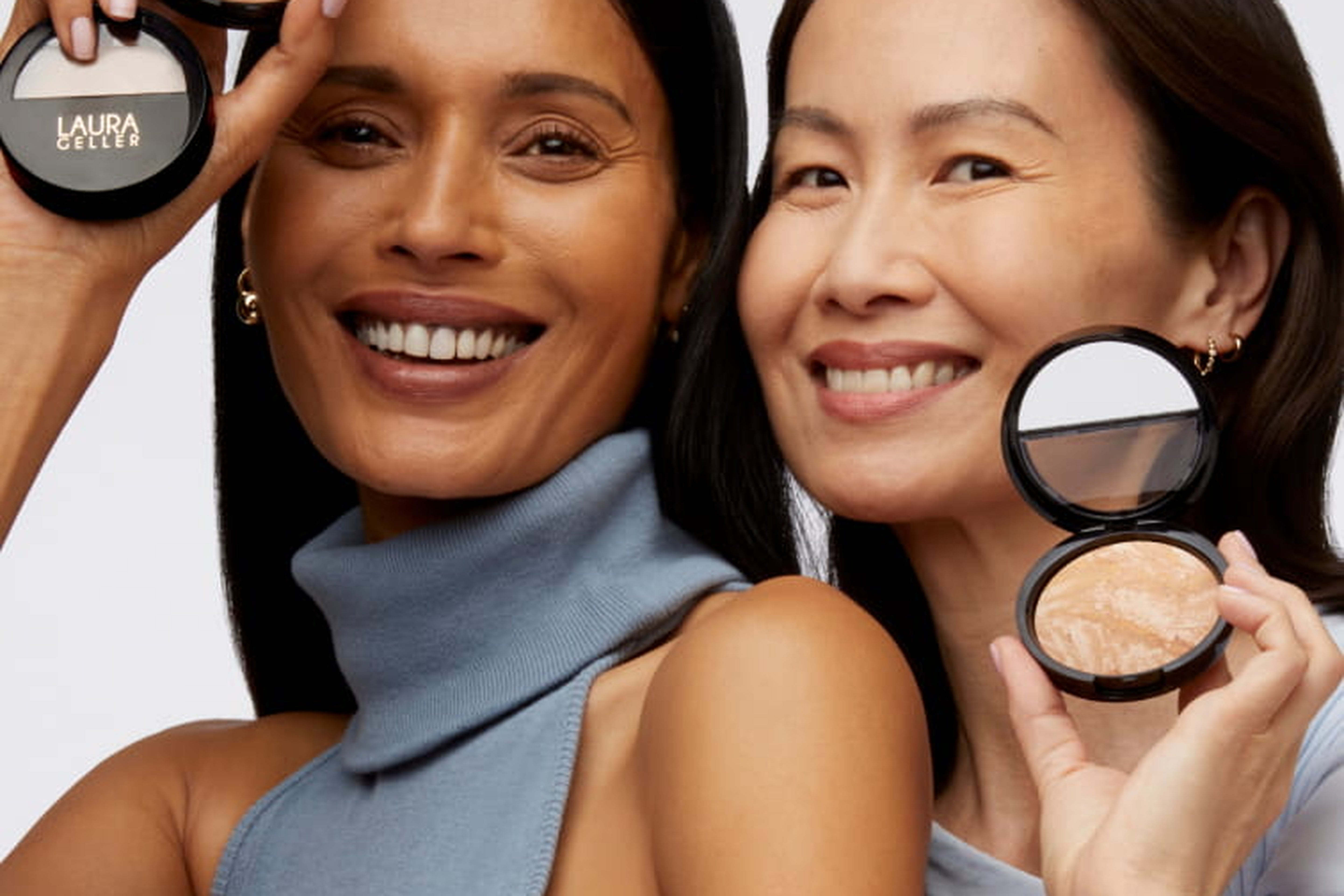 Two models holding Baked Balance-n-Brighten 