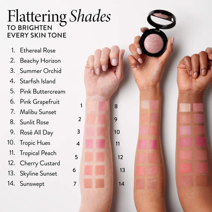 Baked Blush-n-Brighten Marbleized Blush arm swatches