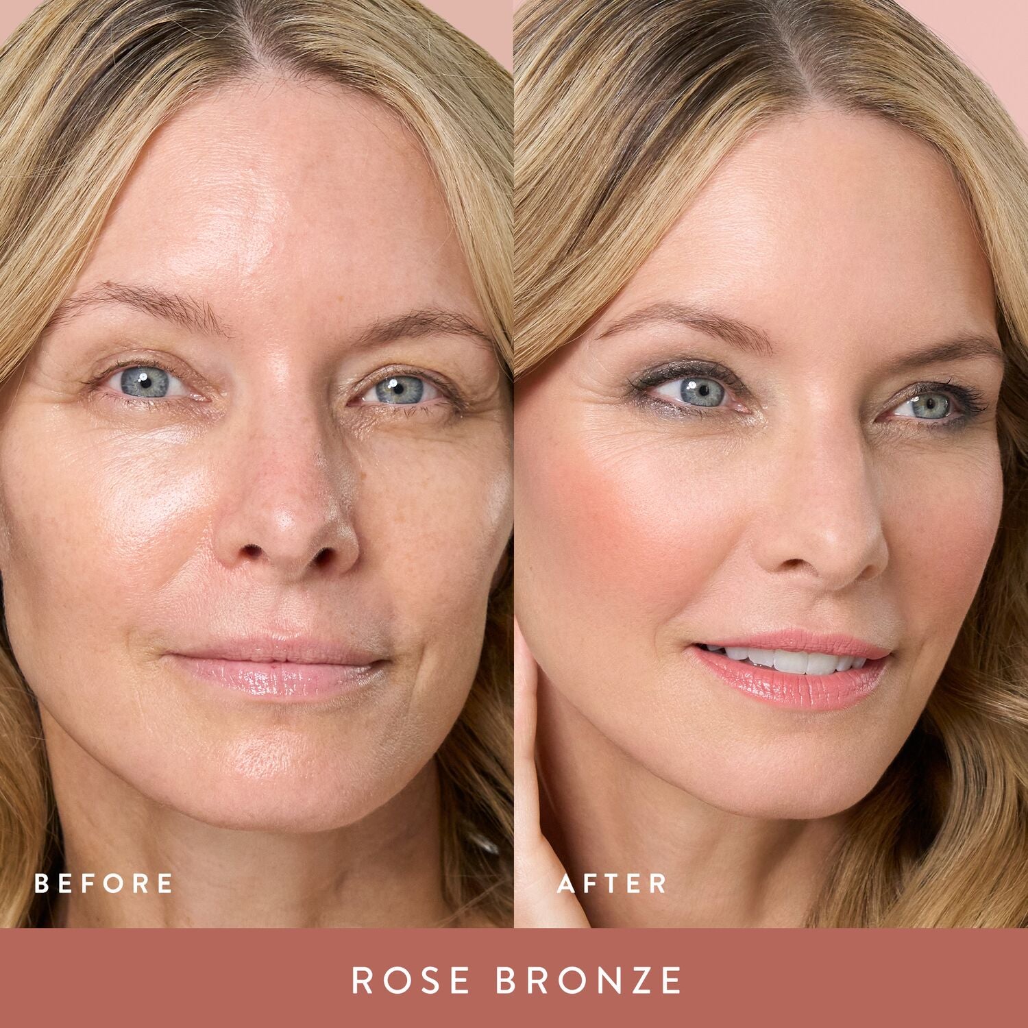 Baked Blush-n-Bronze Marbleized 2-in-1 model B&A in Rose Bronze