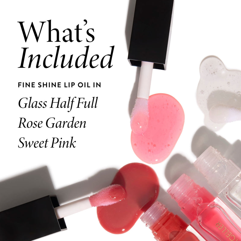 Fine Shine Glossy Lip Oil Trio whats included