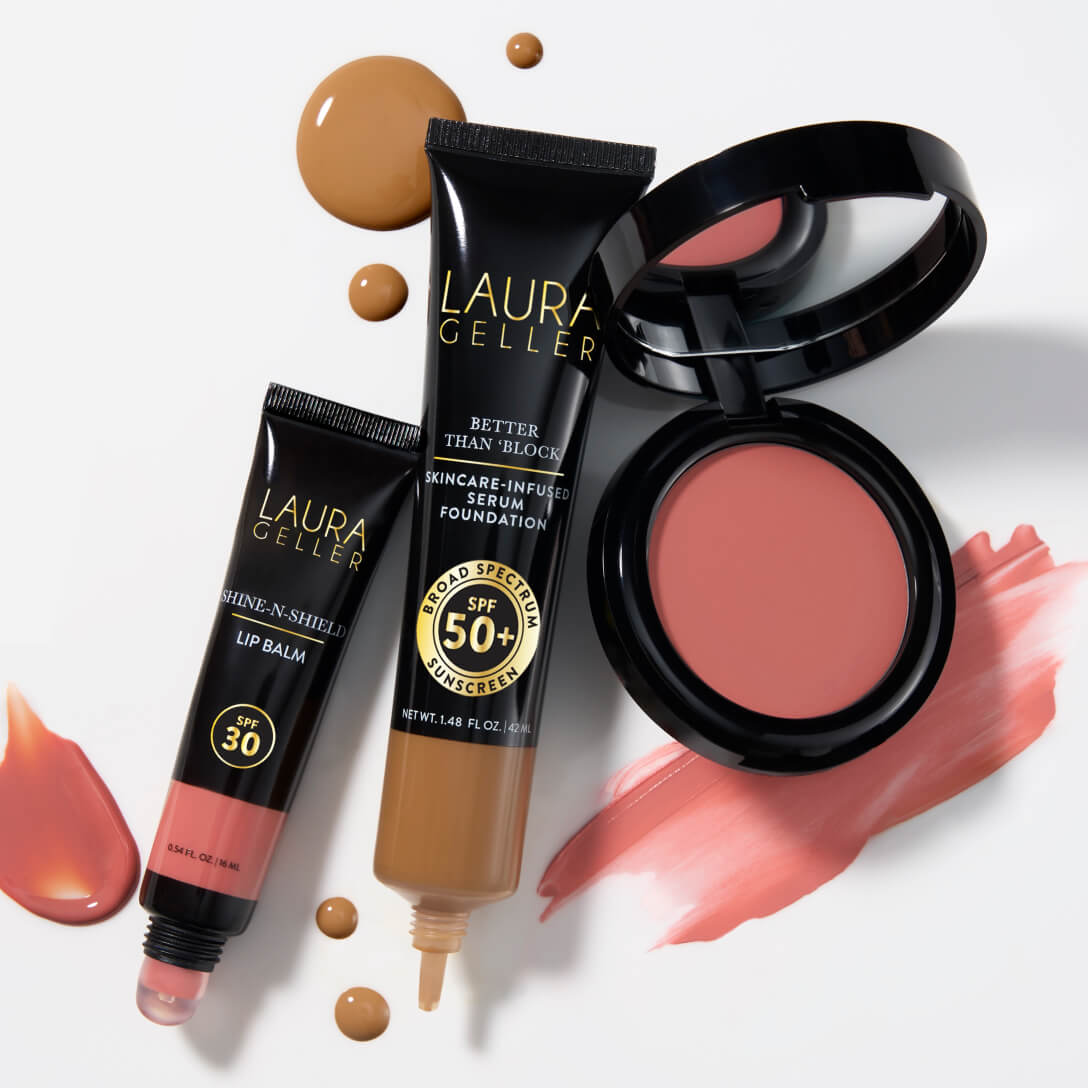 Good Skin SPF Kit lifestyle image of products and textures new