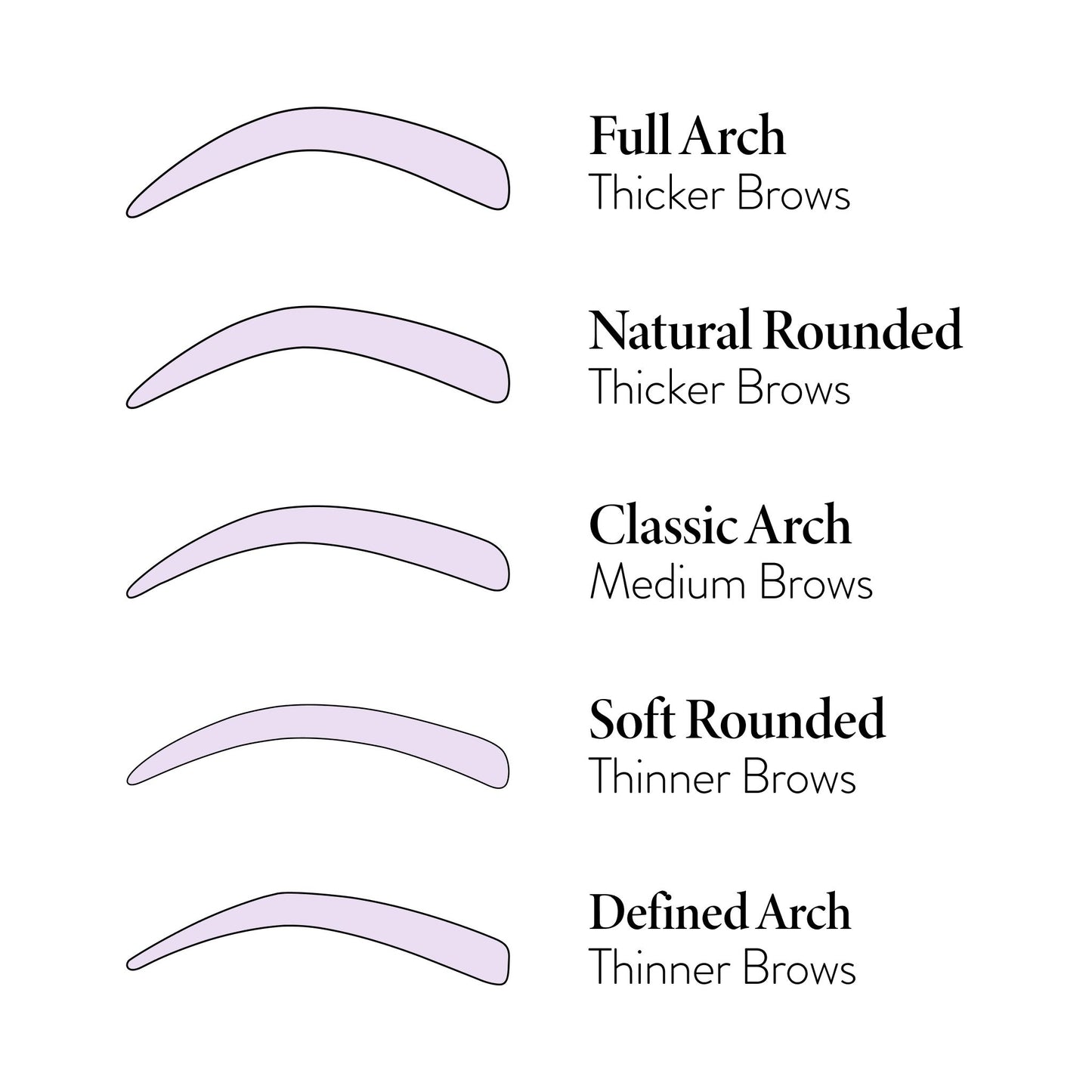 Root Touch Up Brow Duo (2PC) shape chart