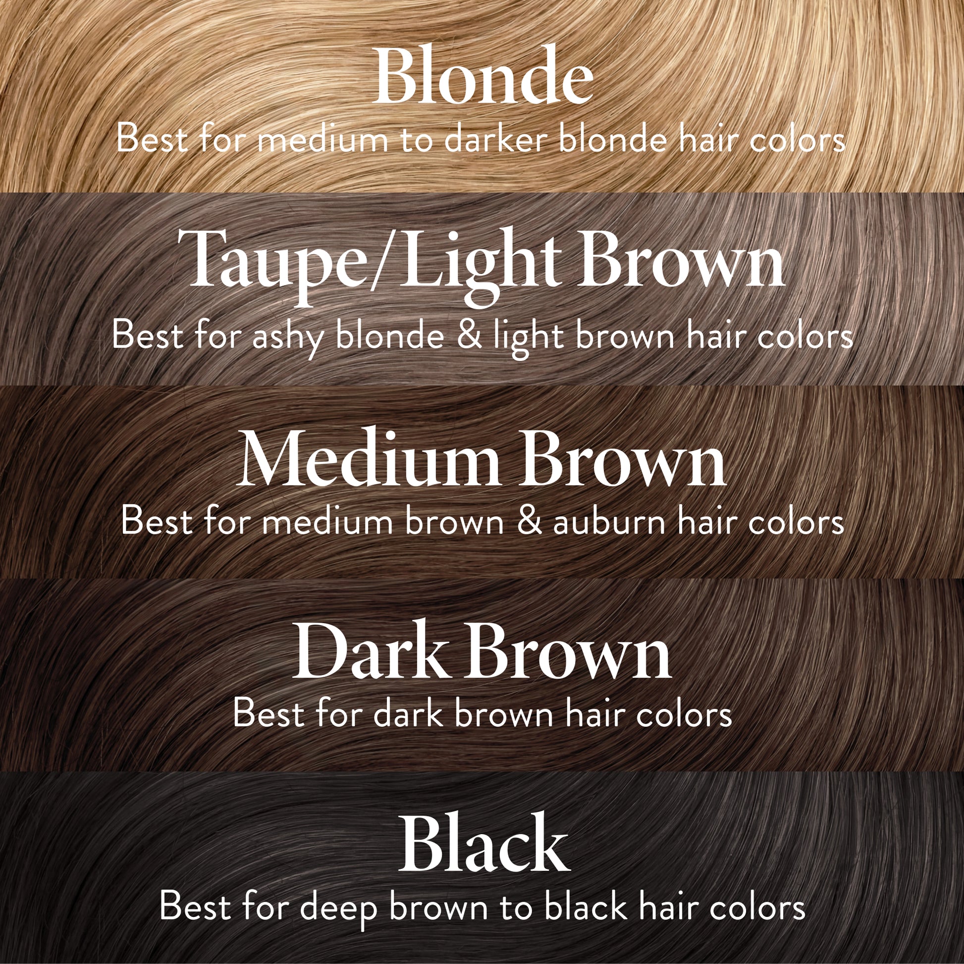 Root Touch Up shade descriptions