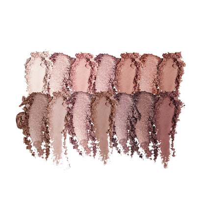 The Casual Collection Beige & Brown 14 Multi-Finish Eyeshadows texture