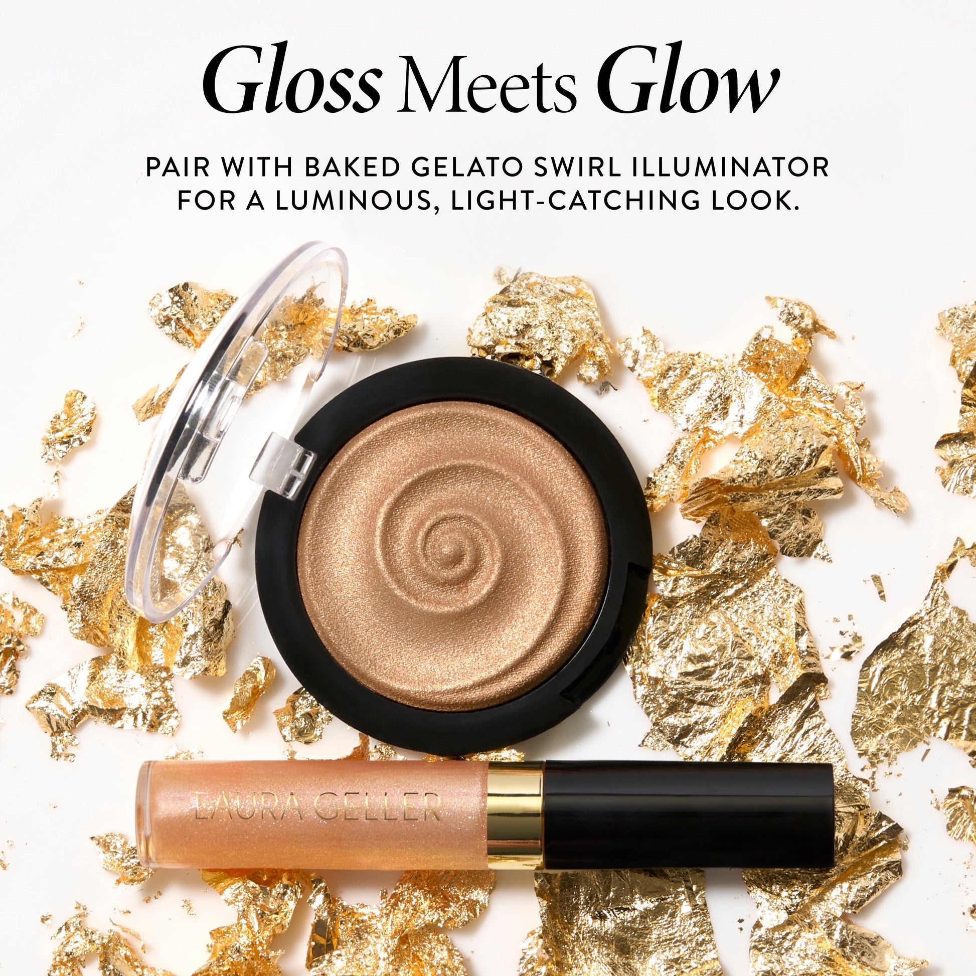 Color Luster Lip Gloss pairs well with Baked Gelato