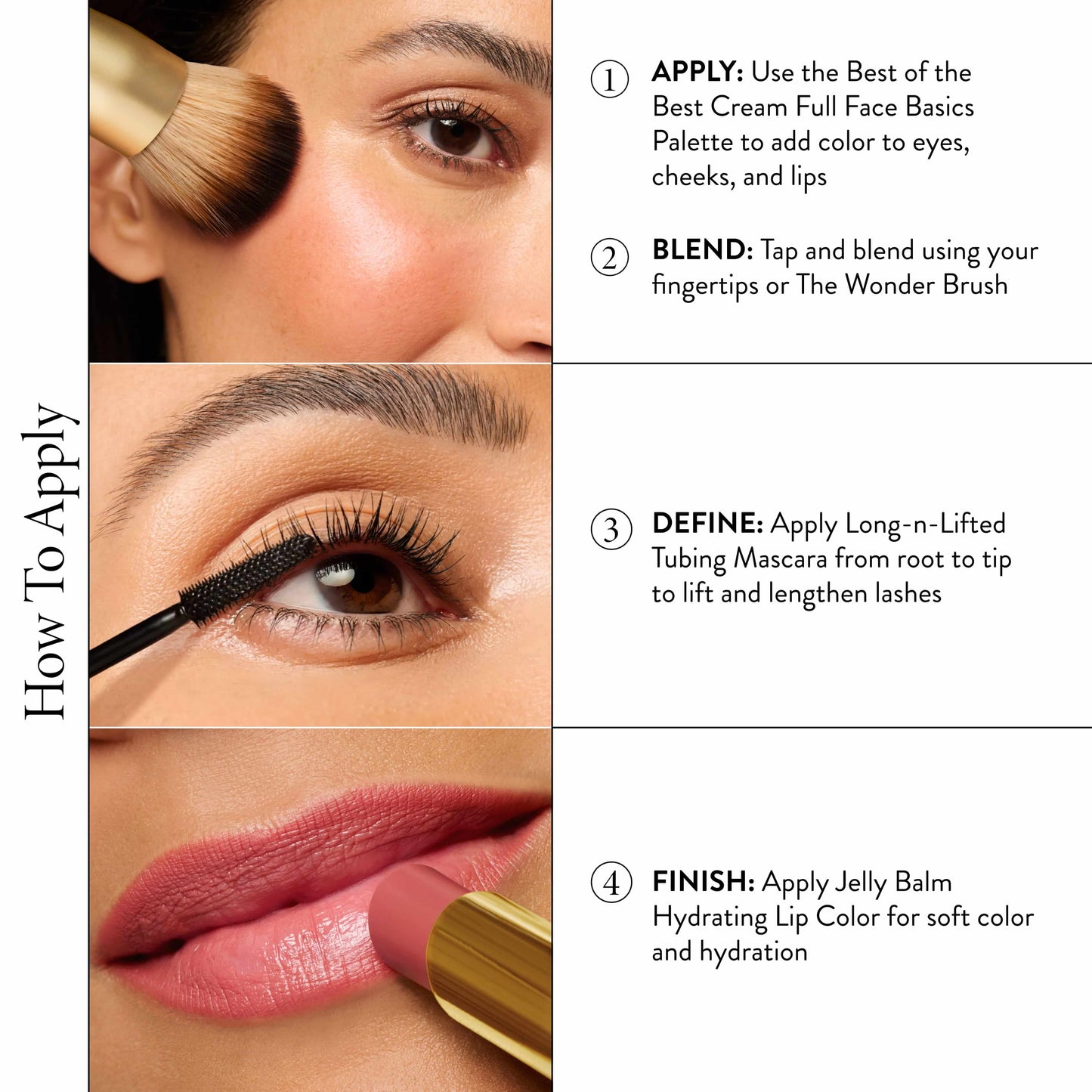 Soft Finish Full Face Essentials Kit (4 PC) How to Apply