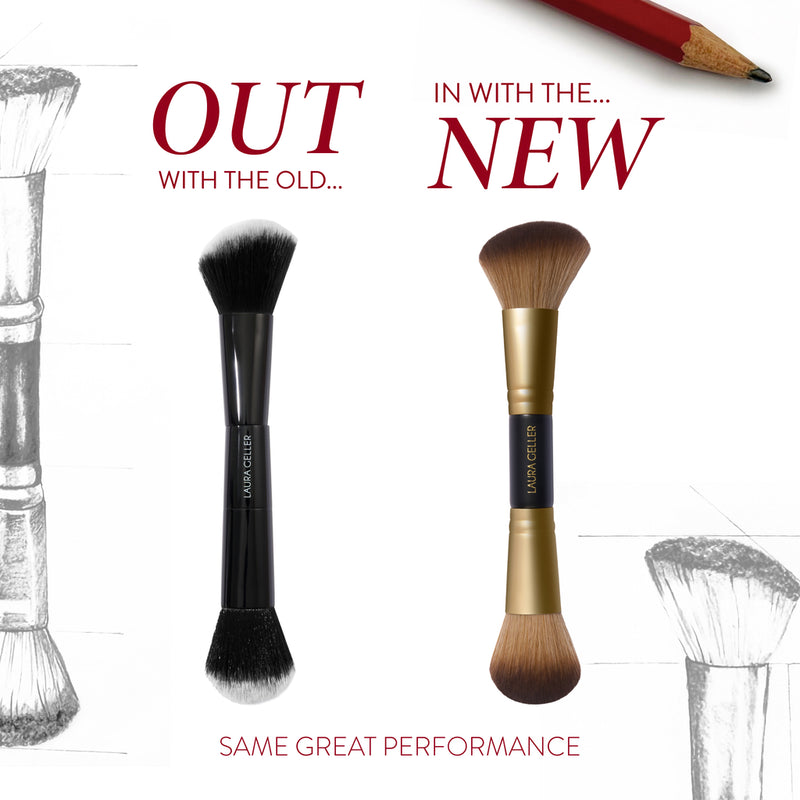 Dual-Ended Blush + Bronzer Brush old vs new 