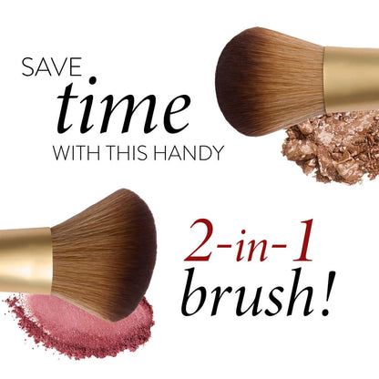 Dual-Ended Blush + Bronzer Brush product benefits 2-in-1 brush