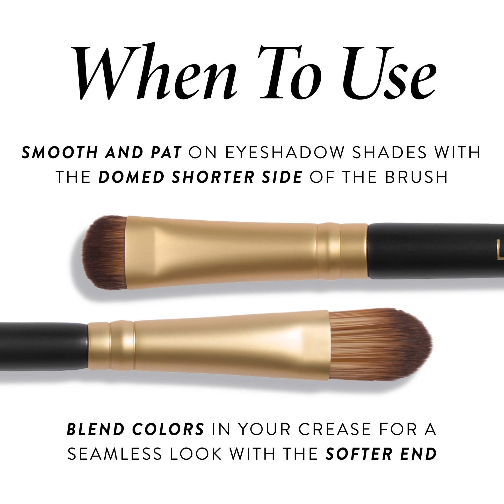 Dual-ended eye shadow brush how to use