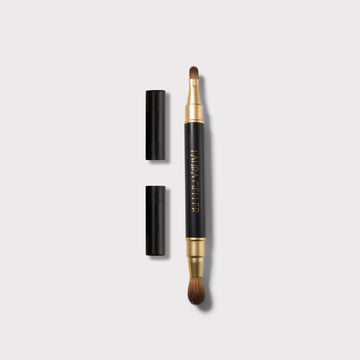 Dual-Ended Retractable Lip + Eyeshadow Brush Soldier with cap