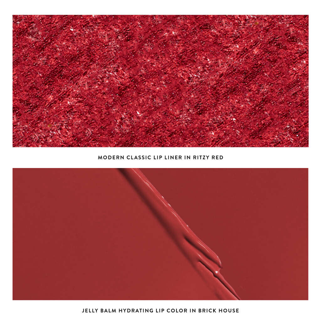 Love Your Lips Duo Group Texture in brick house & ritzy red