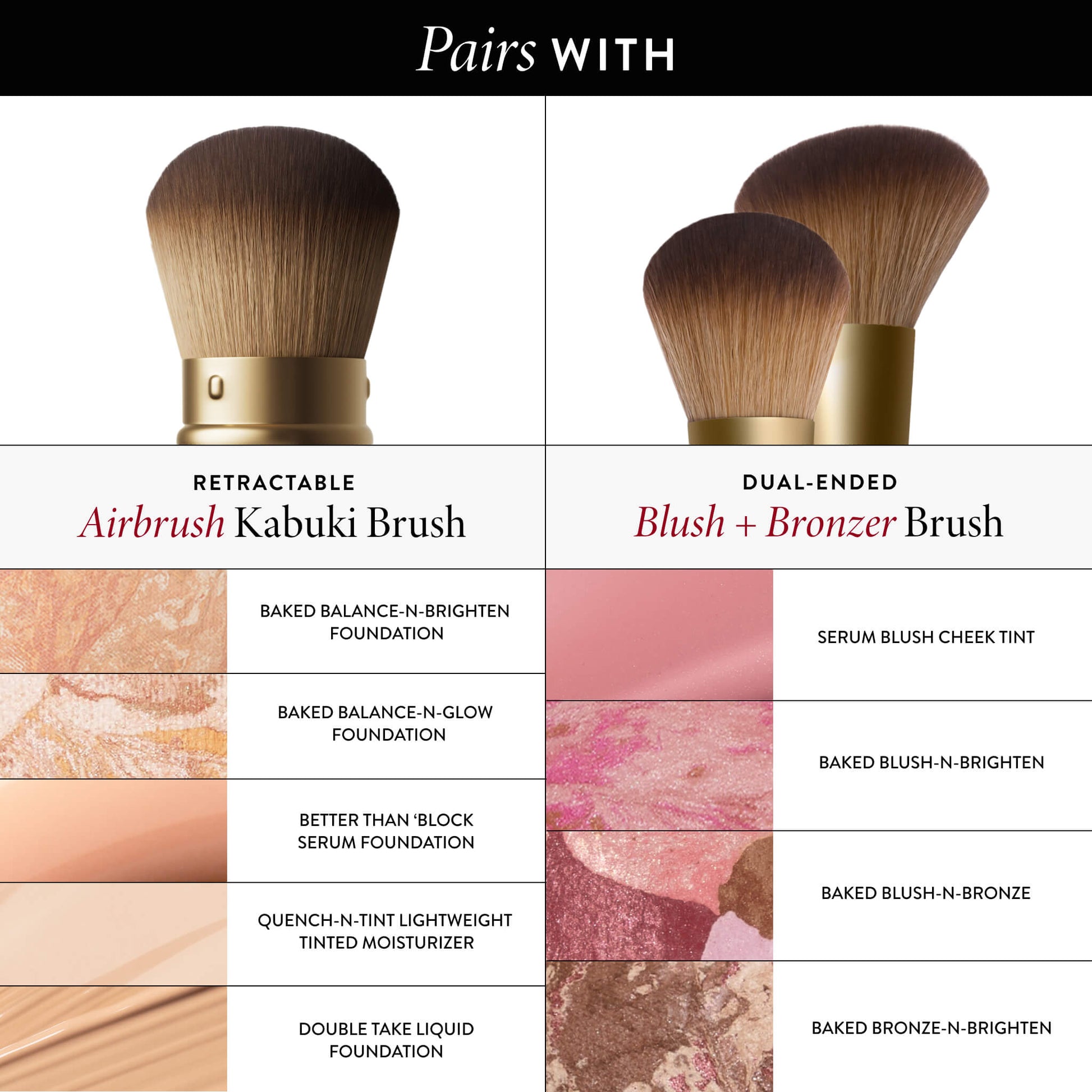 Face it All 2PC Brush Set pairs with chart