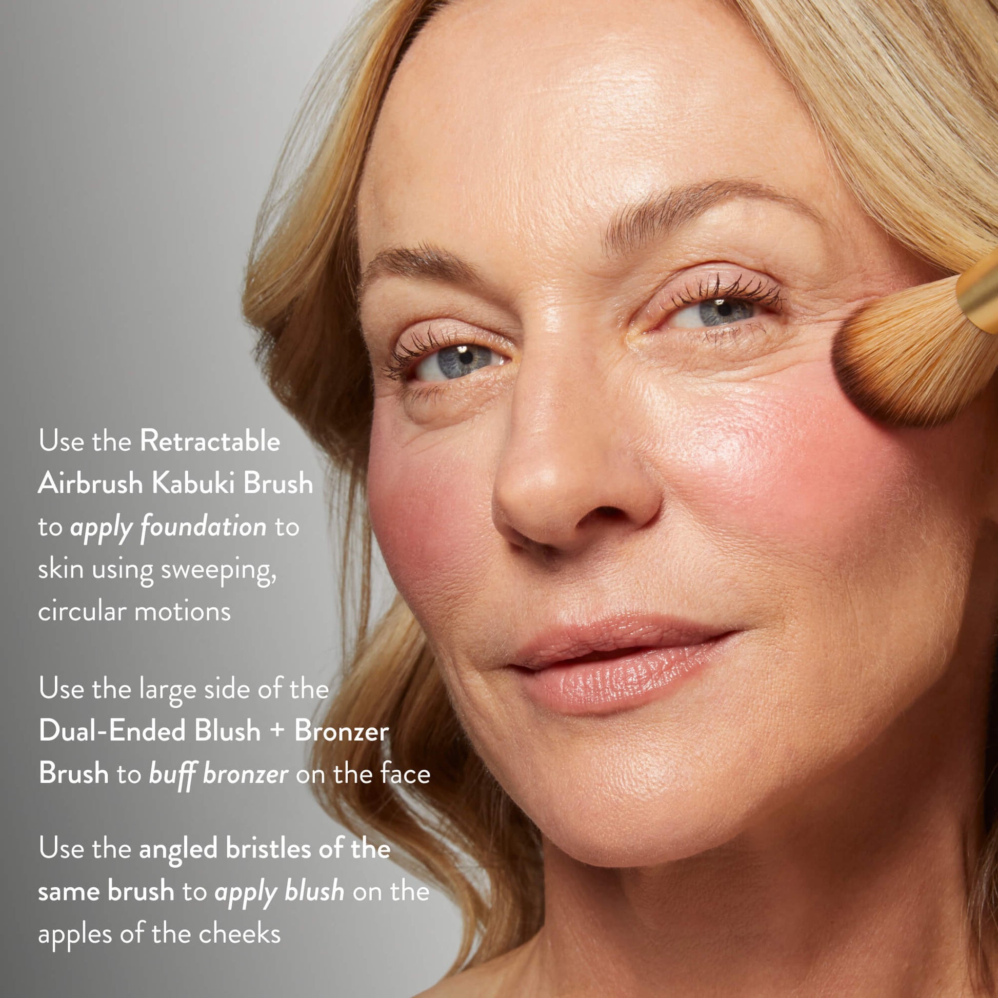 Face it All 2PC Brush Set how to apply