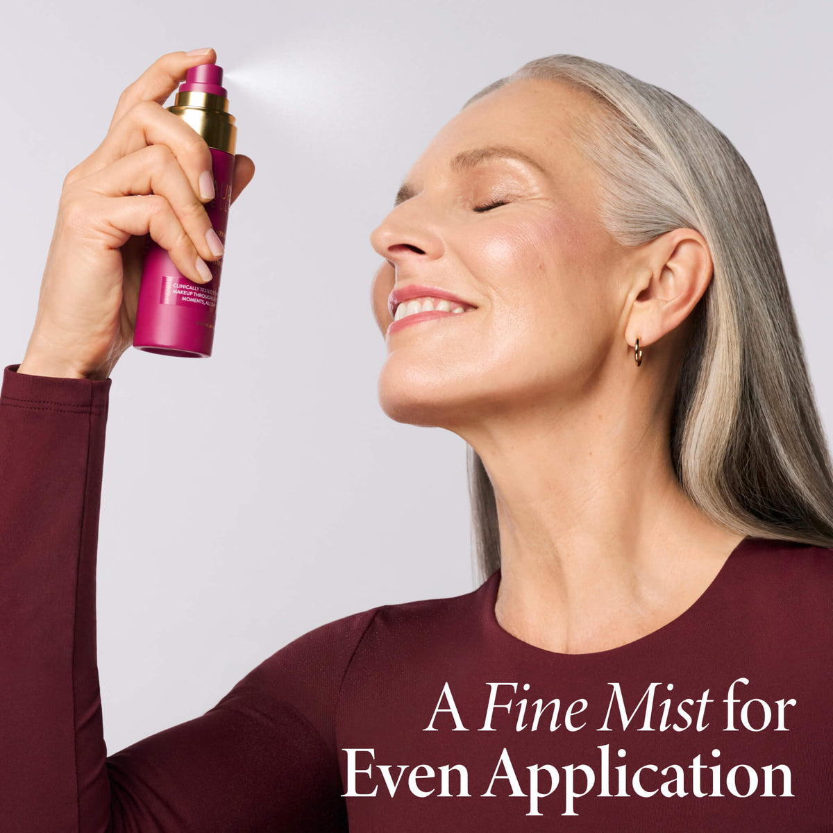 Flashproof Anti-Hot Flash Makeup Setting Spray Application with claim