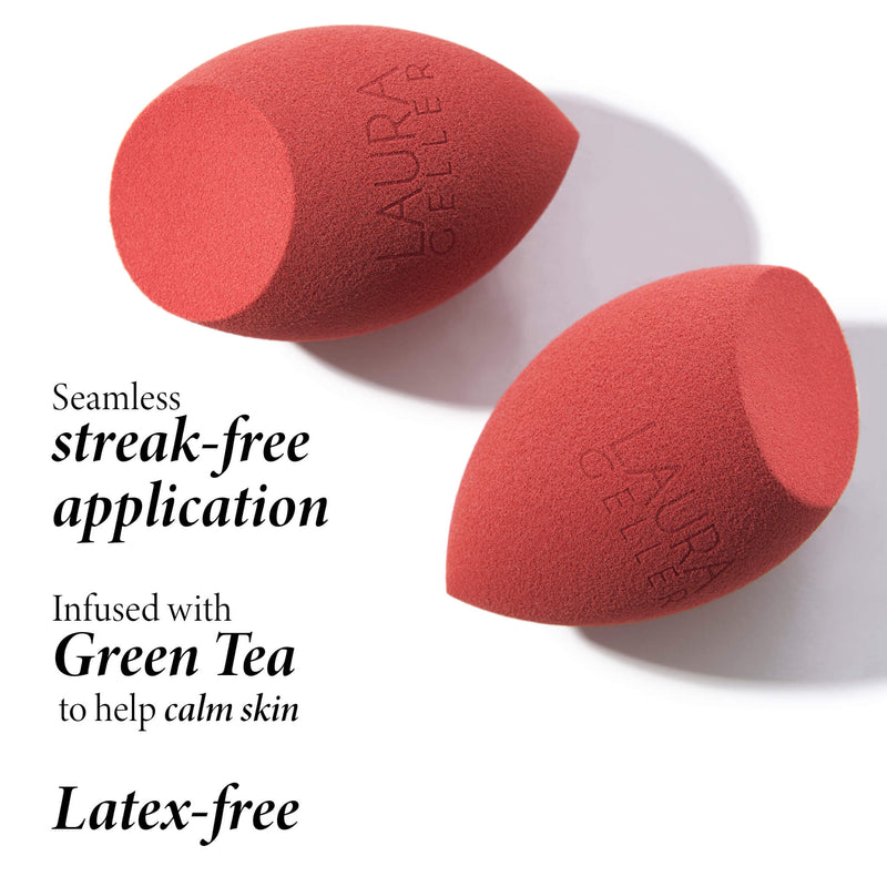 Full Face Blending Sponge product benefits include streak-free application and is latex free
