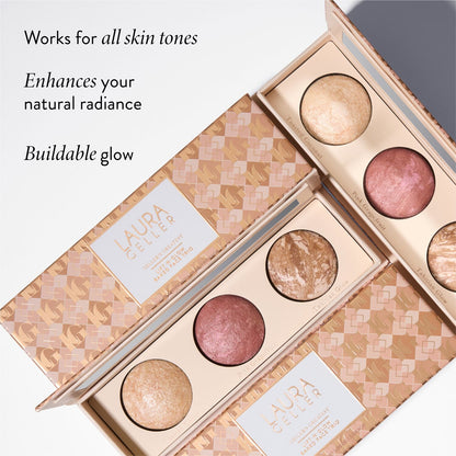 Geller's Greatest Lift-n-Glow Baked Face Trio product benefits