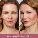 Laura Geller Geller's Greatest Baked Blush Crush Trio before and after