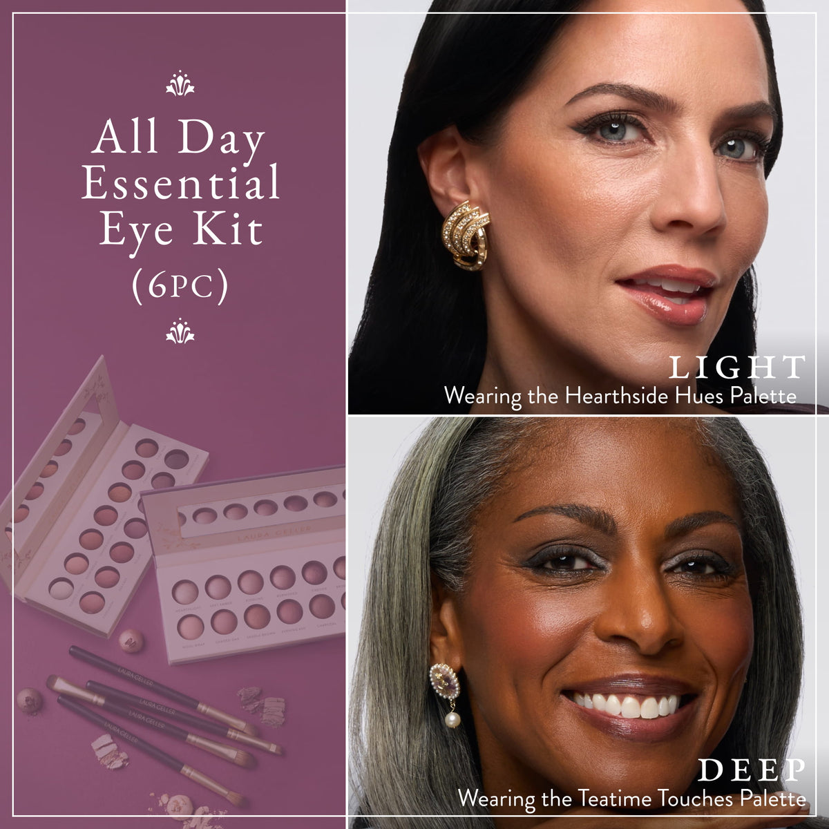 All Day Essential Eye Kit (6PC) light and deep model grid