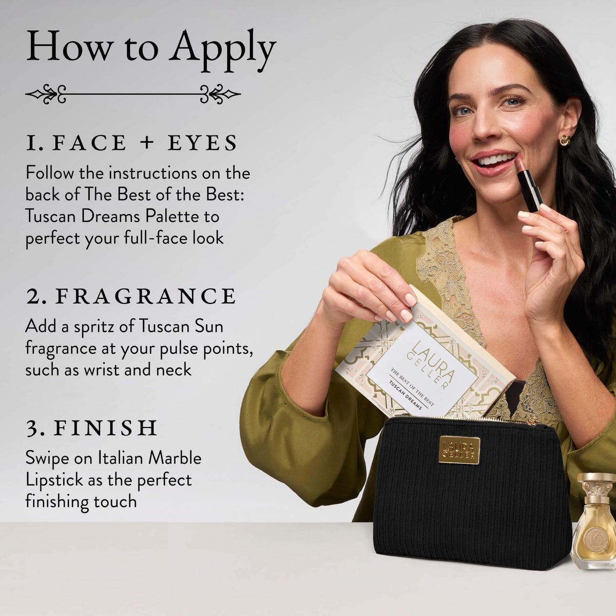 Tuscan Getaway Kit (4PC) How to apply
