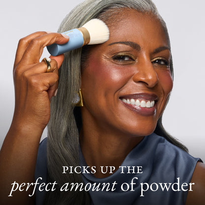 Limited Edition Retractable Angled Kabuki Brush picks up the perfect amount of powder