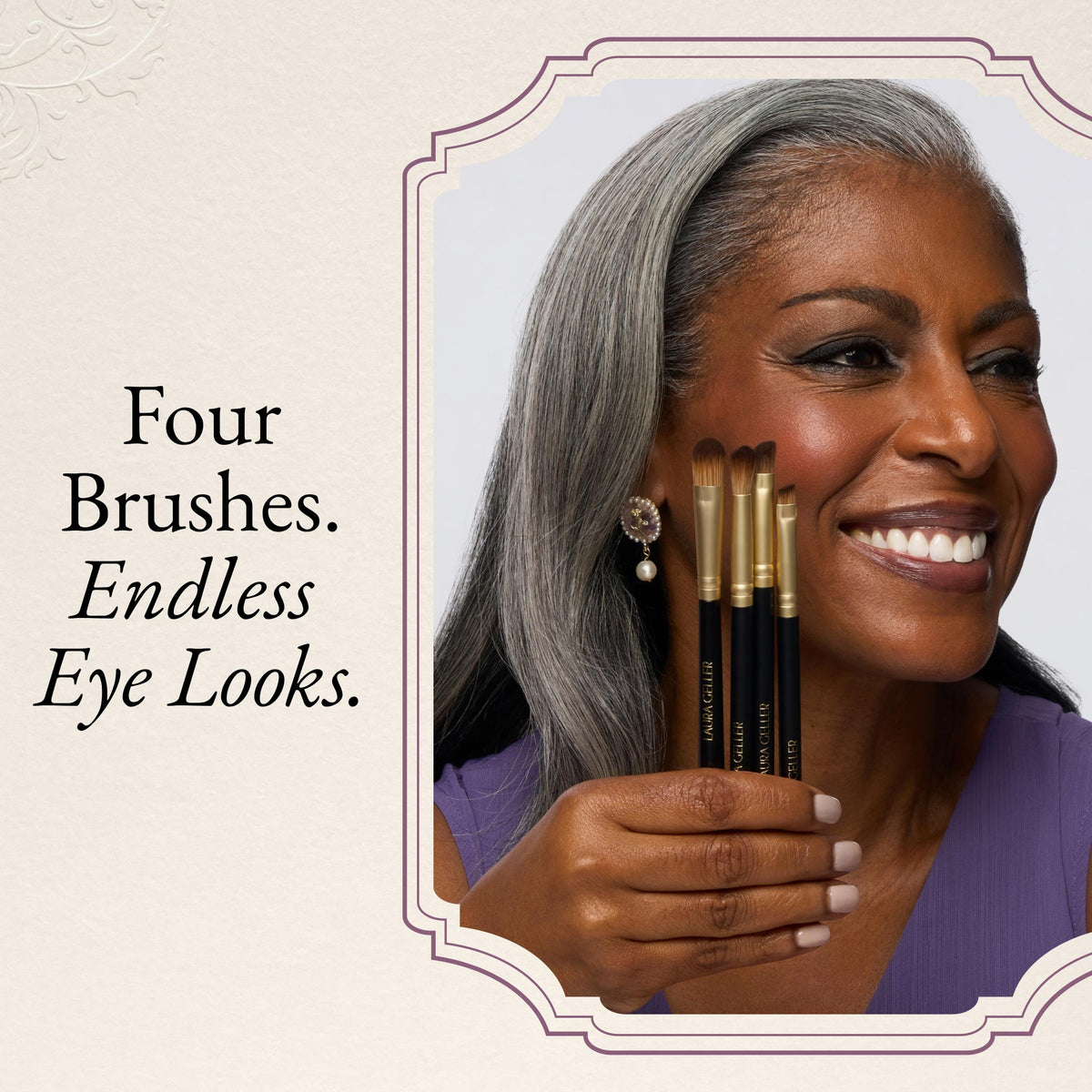 Shadow Skills 4PC Eye Brush Set full face model