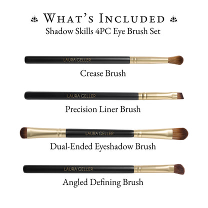 Shadow Skills 4PC Eye Brush Set whats included