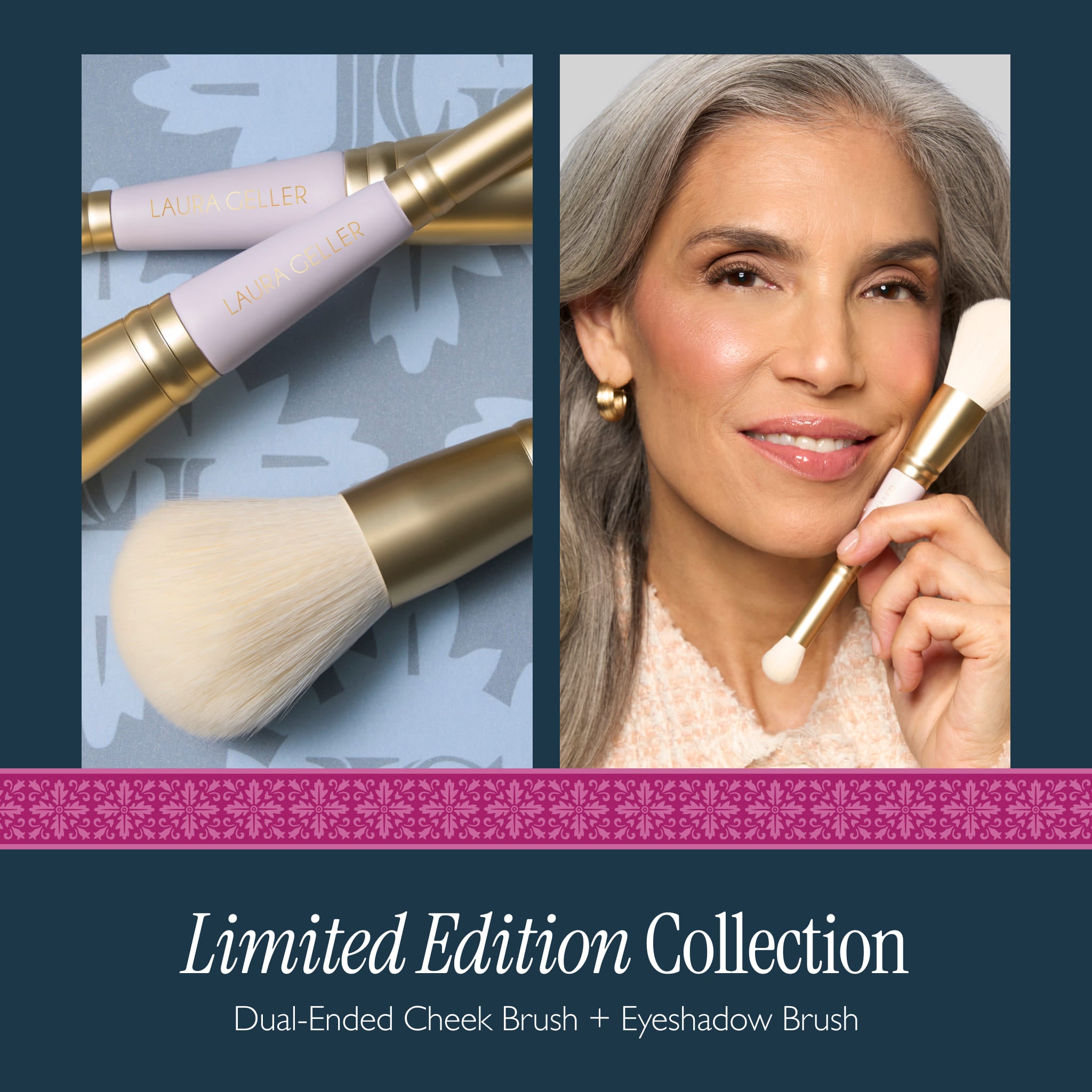 Dual-Ended Cheek + Eyeshadow Brush - limited edition