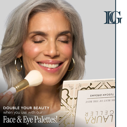 Dual-Ended Cheek + Eyeshadow Brush - pairs well with