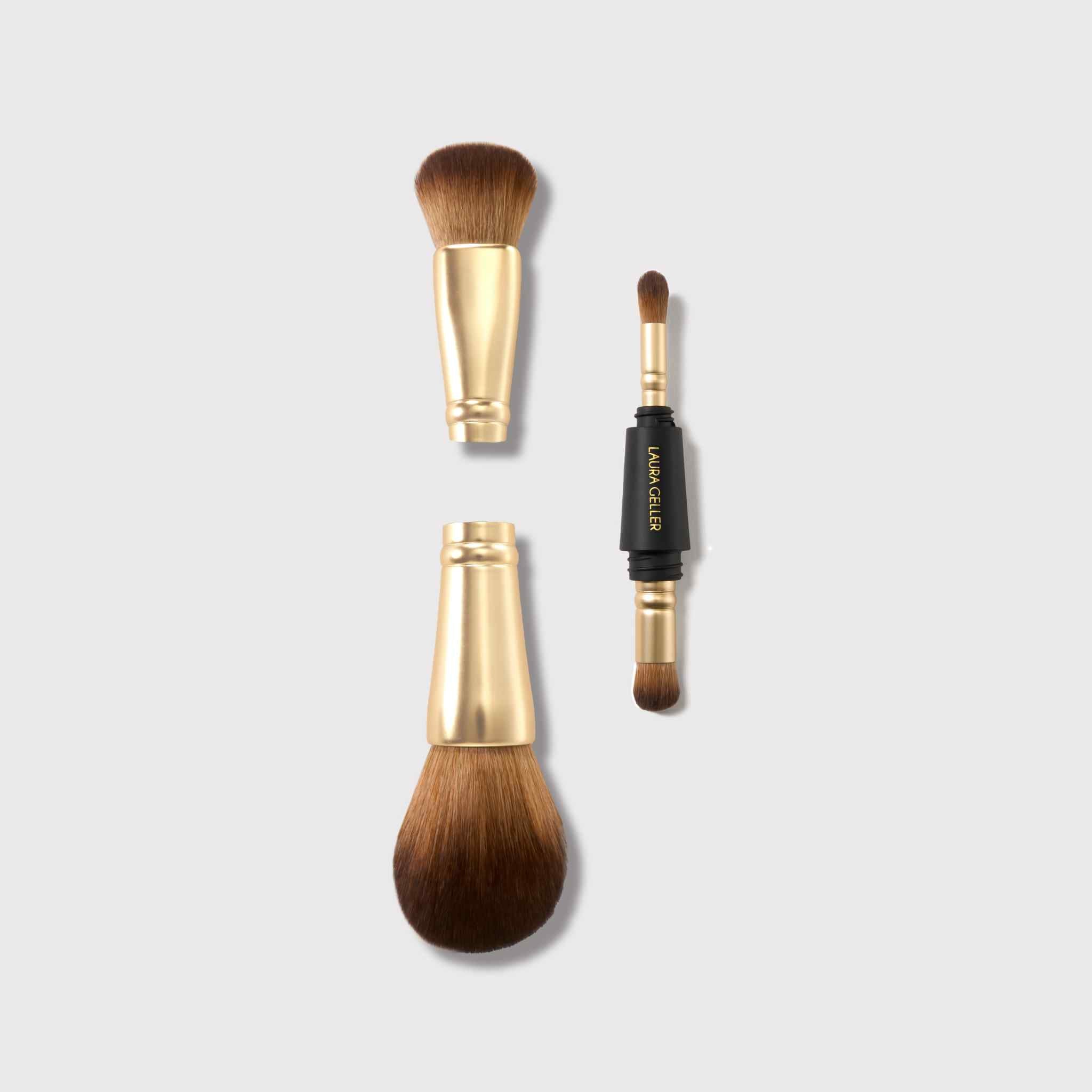 Geller To-Go 4-in-1 Travel Makeup Brush soldier