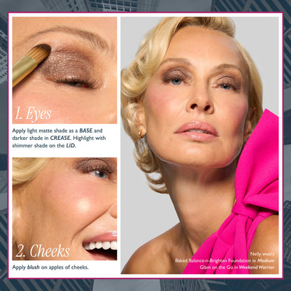 Glam on the Go Face + Eye Palette how to use