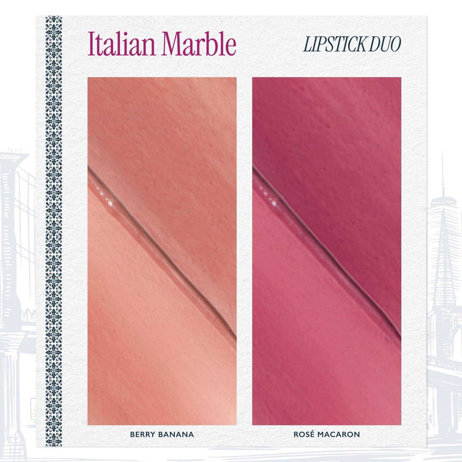 Italian Marble Lipstick Duo texture