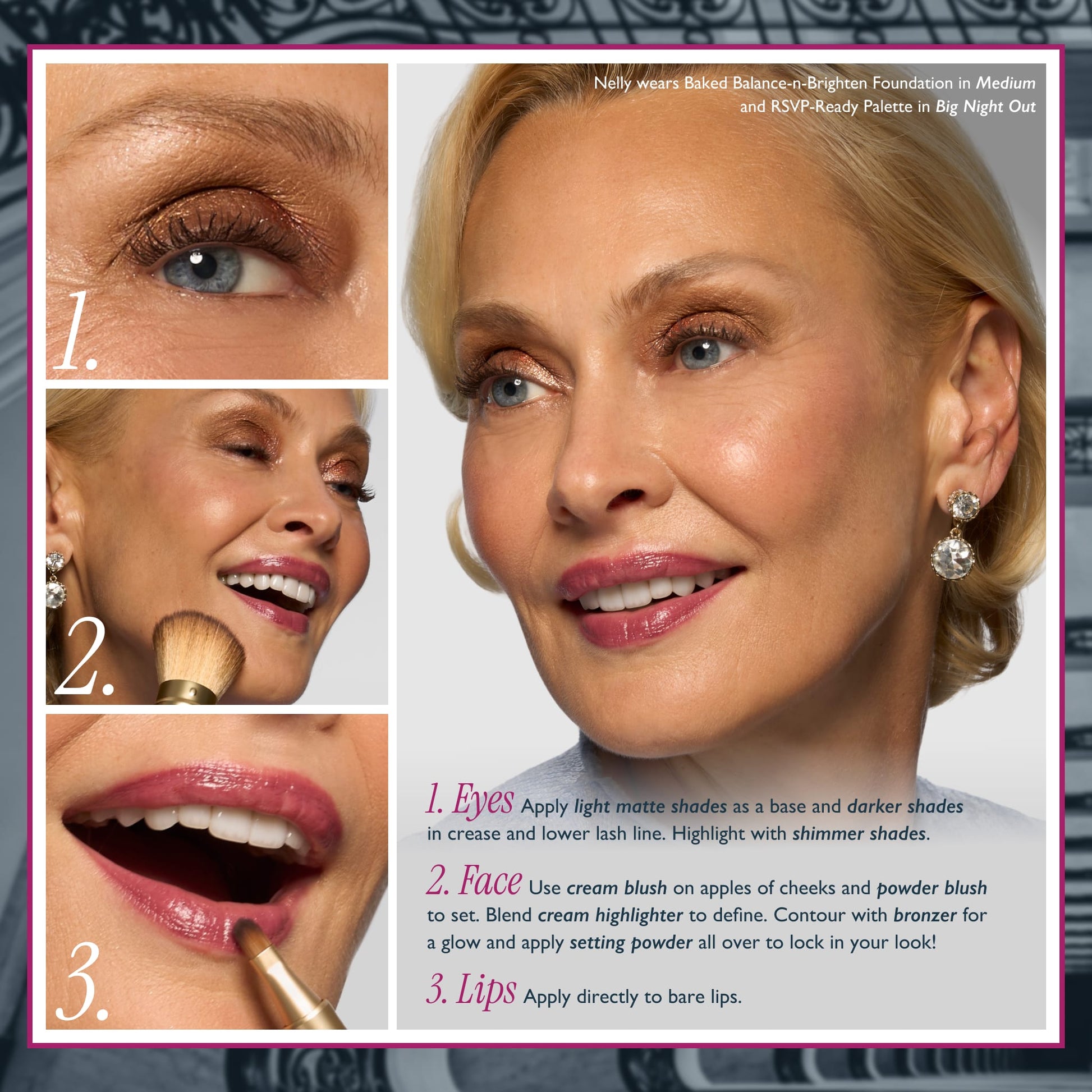 RSVP Ready Big Night Out Full Face Palette how to use