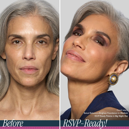 RSVP Ready Big Night Out Full Face Palette Model B&A in medium
