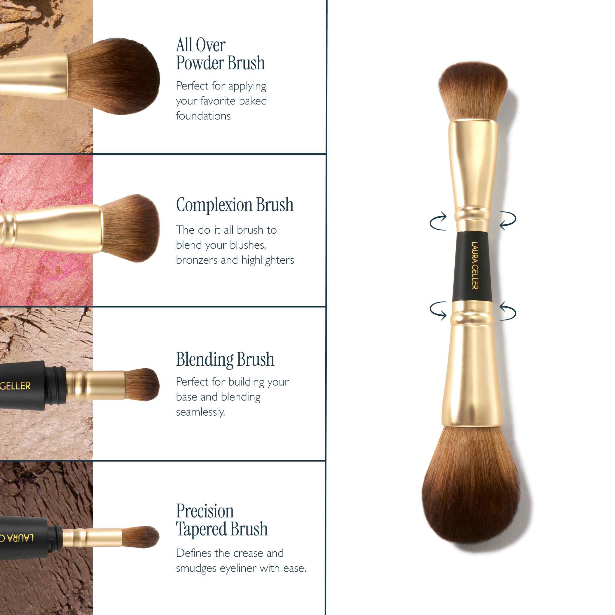 Geller To-Go 4-in-1 Travel Makeup Brush whats included