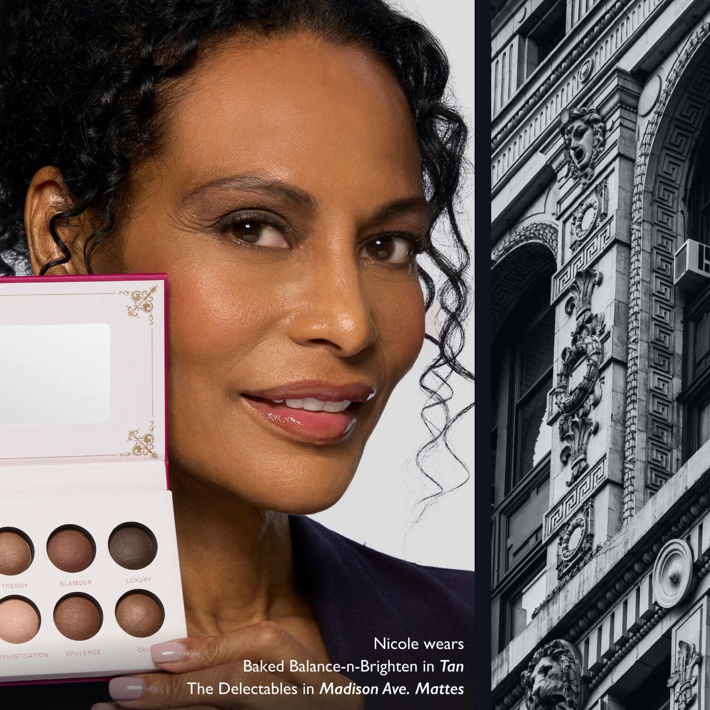 The Delectables Baked Eyeshadows Madison Ave. Mattes - Full Face Model in Tan