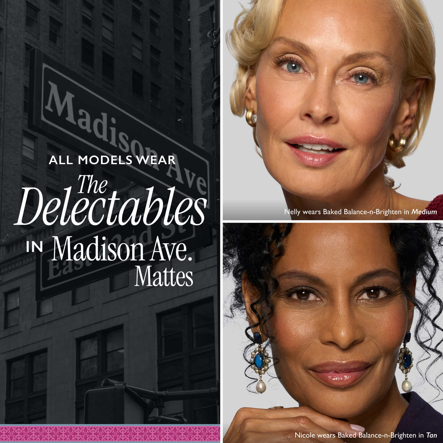 The Delectables Baked Eyeshadows Madison Ave. Mattes - Model B&A in Medium and Tan