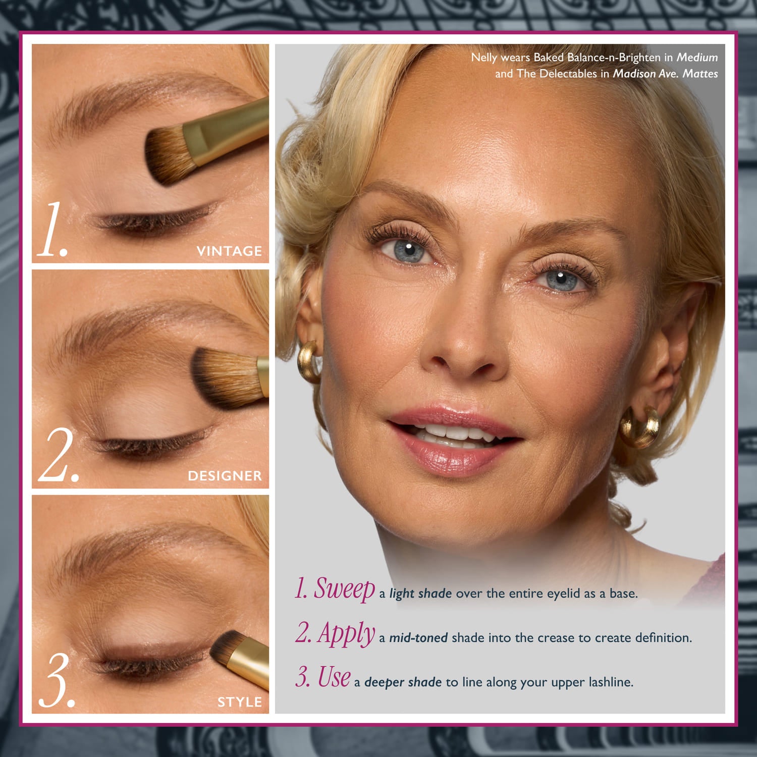 The Delectables Baked Eyeshadows Madison Ave. Mattes - how to use