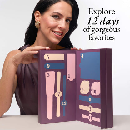 12 Days of Geller Gorgeous Advent Calendar model with products