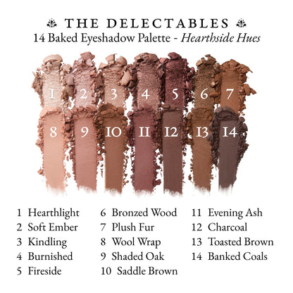 The Delectables 14-Well Baked Eyeshadow Palette - Hearthside Hues textures