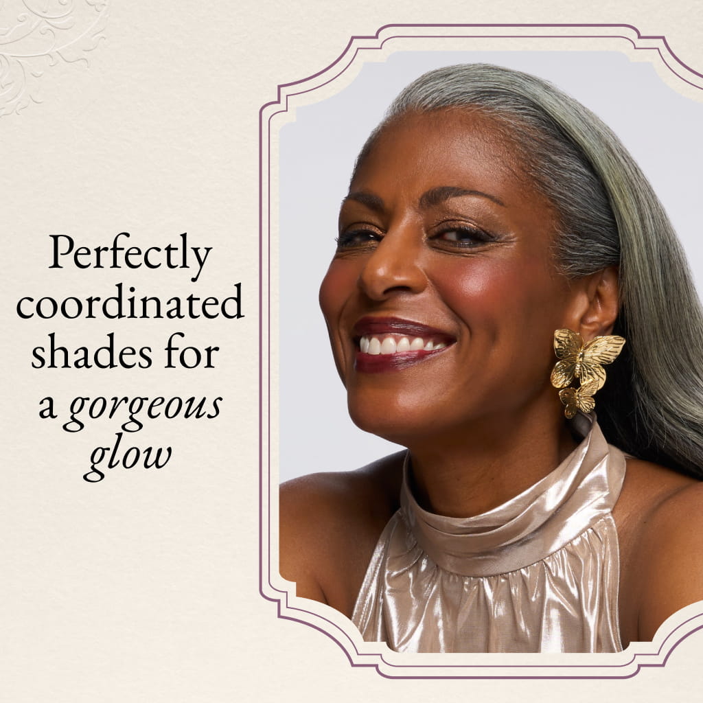 True to Form Eye & Cheek Palette perfectly coordinated shades for a gorgeous glow