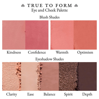 True to Form Eye & Cheek Palette textures