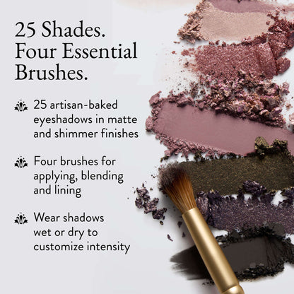 Ultimate Palette Essentials Kit - Minimalism Maximized (5PC) 25 shades and 4 essential brushes 