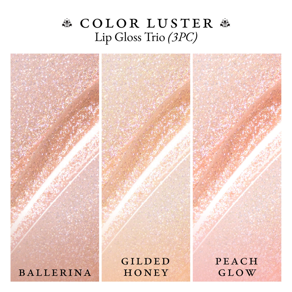 Color Luster Lip Gloss Trio (3PC) textures