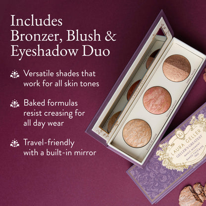 Geller's Greatest Baked Face & Eye Palette: Magic Moment includes bronzer, blush & eyeshadow duo